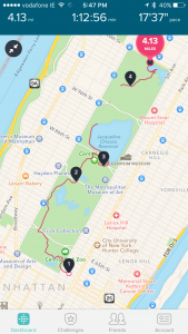 New York Central Park Jog On Route