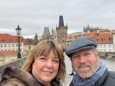 David and Charlotte Prague Charles Bridge